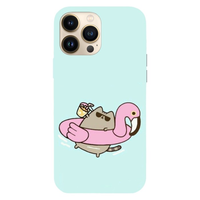 Husa compatibila cu Apple iPhone 14 Plus, Viceversa, model Stay chill Pusheen, Silicon, TPU