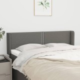 Gossi tablie de pat cu aripioare gri inchis 147x16x78/88 cm textil