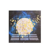 Tablou cu luna si flori 80 x 80 cm