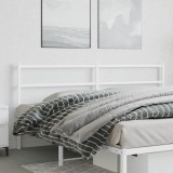 vidaXL Tăblie de pat metalică, alb, 180 cm 355450