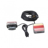 Kit Stop Lampi LED Magnetice 12V 24V, Cablu 7.5m, Omologare E9, 2 bucati