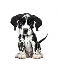 Sticker decorativ Great Dane, Alb, 69 cm, 5580ST foto