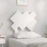 Tăblie de pat, alb, 72,5x3x81 cm, lemn masiv de pin, vidaXL