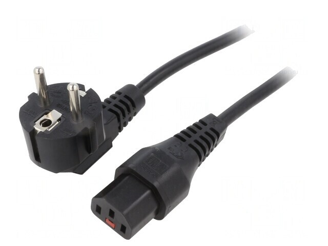 Cablu Alimentare Unghiular CEE 7/7 la IEC C13 5m Negru