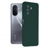 Cumpara ieftin Husa Huawei Nova Y70 Silicon Verde cu Microfibra SoftEdge, Techsuit