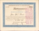 A636 Acțiune 1000 lei Bodenkreditanstalt in Hermannstadt 1921