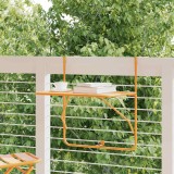 vidaXL Masă de balcon, galben, 60x40 cm, oțel 340920