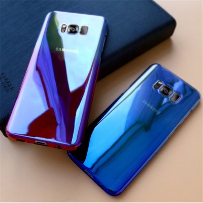 Husa Samsung Galaxy S8 , Gradient Color Cameleon Albastru-Galben foto