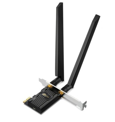 ADAPTOR RETEA TP-LINK AXE5400, extern wireless 2.4 GHz | 5 GHz | 6 Ghz, PCI-E port, 5400 Mbps, WI-FI 6E si Bluetooth 5.3, antena externa x 2, &amp;quot;Archer foto