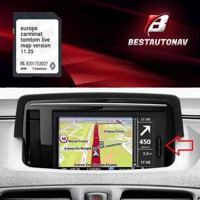 Card navigatie Renault Megane 3 (2011-2013) Tomtom LIVE Europa 11.25 2024 foto