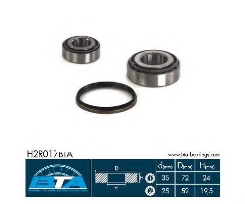 Set rulment roata RENAULT TRAFIC I caroserie (TXX) (1989 - 2001) BTA H2R017BTA