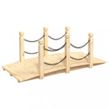 Cumpara ieftin Pod de gradina balustrade cu lant 150x67x56 cm lemn masiv molid