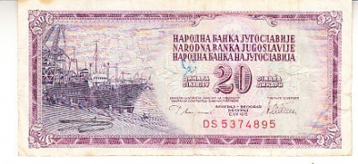 M1 - Bancnota foarte veche - Fosta Iugoslavia - 20 dinarI - 1978 foto