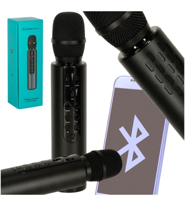 Microfon karaoke wireless pentru copii cu Bluetooth