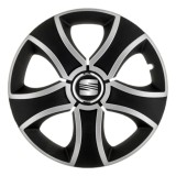 Cumpara ieftin Set 4 capace roti Bis Gri-Negru R16 pentru gama auto Seat, Autohelix MSA