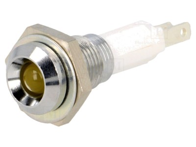 Lampă LED concavă galbenă, 9mm PCB foto