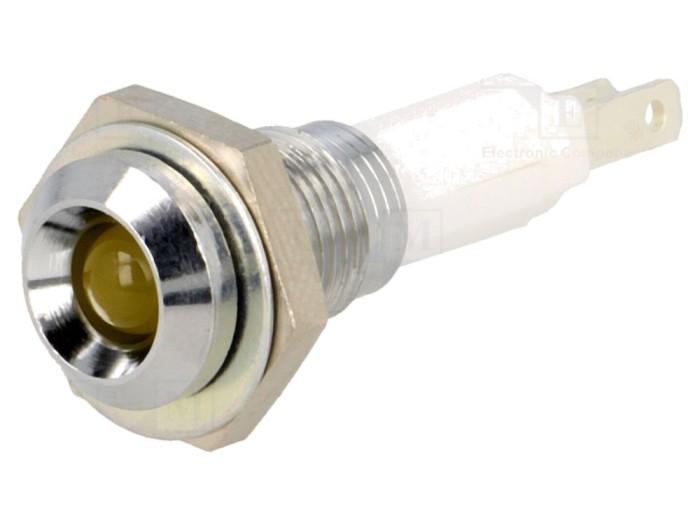Lampă LED concavă galbenă, 9mm PCB