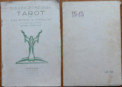 Mircea Streinul , Tarot sau calatoria omului ,1935 , Iconar , Cernauti ,autograf foto