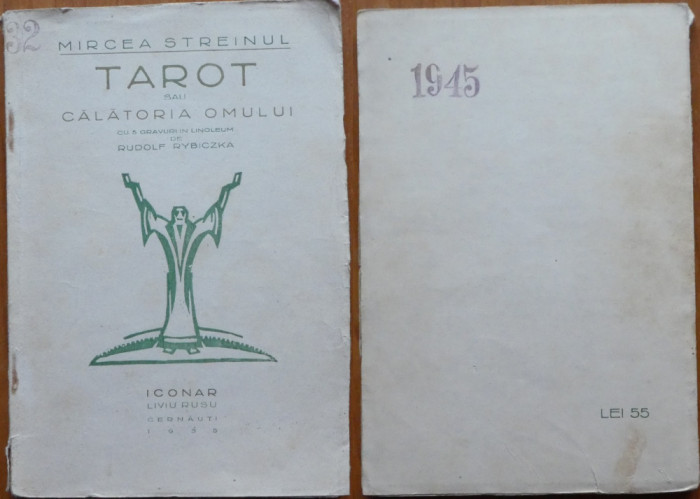 Mircea Streinul , Tarot sau calatoria omului ,1935 , Iconar , Cernauti ,autograf
