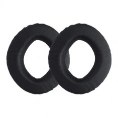 Set 2 Perne de urechi pentru casti Sennheiser PX360/MM550-X/MM450-X, Kwmobile, Negru, Piele ecologica, 45048.01