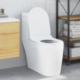 vidaXL Capacul de toaletă Manual Alb 48.5 x 36 x 5 cm Polipropilenă