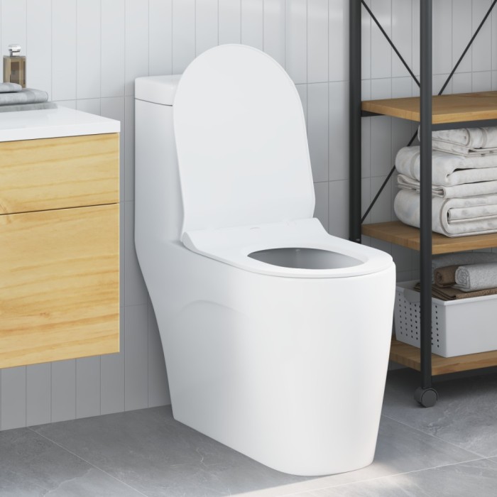 vidaXL Capacul de toaletă Manual Alb 48.5 x 36 x 5 cm Polipropilenă