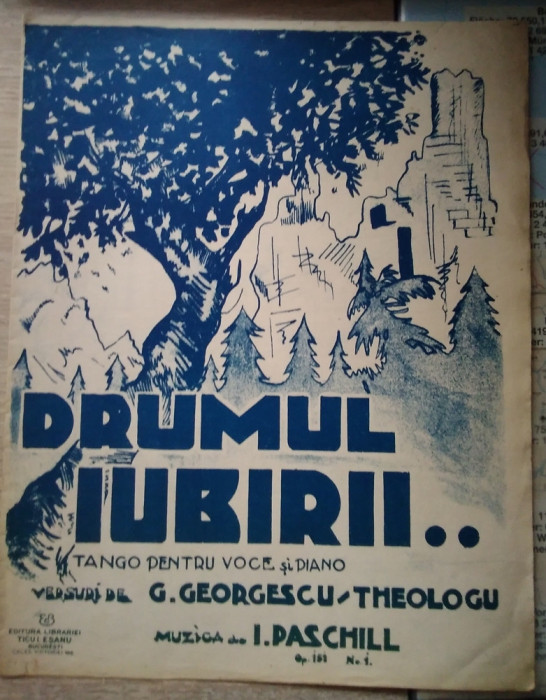 Partitură veche DRUMUL IUBIRII - tango