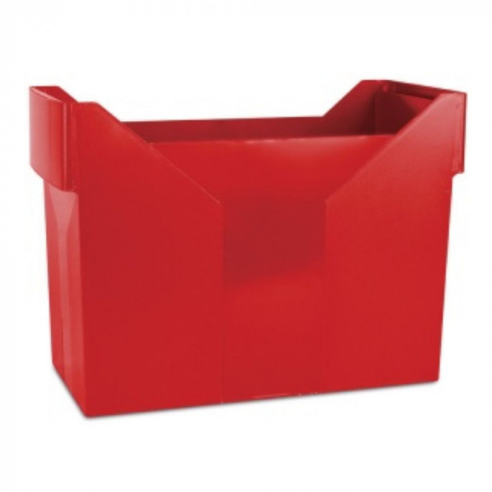 Suport Dosare Suspendabile, 330x260x160 mm, Capacitate 20 Dosare, Rosu, Suport din Plastic pentru Documente, Organizator Dosare Suspendabile