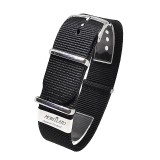 Curea Morellato tip NATO Band Nastro Cannete Culoare Neagra 18mm 20mm 22mm 24mm