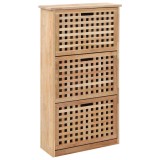 Cumpara ieftin Dulap depozitare pantofi, 55 x 20 x 104 cm, lemn masiv de nuc