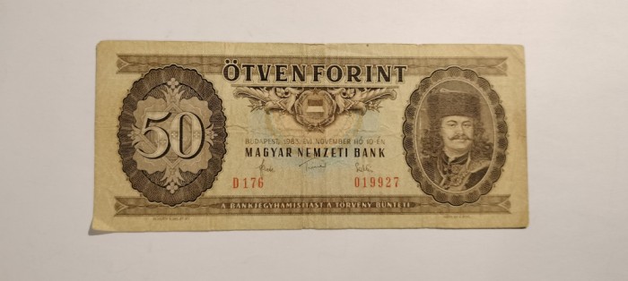 Bancnota 50 forint 1983