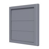 Grila ventilatie patrata cu clapeta antiretur, Diametru &Oslash;125mm, exterior 150x150, ASA plastic Grey