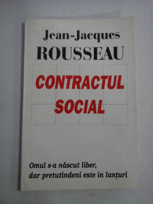 CONTRACTUL SOCIAL - J. J. ROUSSEAU