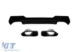 Difuzor tip M Performance Design Design potrivit pentru bara M spate cu capace negre pentru BMW Seria 4 G22 Coupe, G23 Cabriolet dupa 2020 -oo--oo- Pe