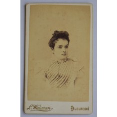 CDV Atelier Romania Bucuresti Bucuresci Bucarest L. Waisman - portret de doamnă