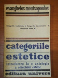 CATEGORIILE ESTETICE.INTRODUCERE LA O AXIOLOGIE A OBIECTULUI ESTETIC - EVANGHELOS MOUTSOPOULOS 1976