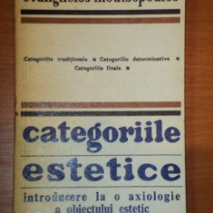 CATEGORIILE ESTETICE.INTRODUCERE LA O AXIOLOGIE A OBIECTULUI ESTETIC - EVANGHELOS MOUTSOPOULOS 1976
