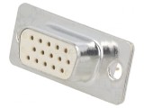 Conector D-Sub 15 PIN Soclu Mamă pentru PCB THT