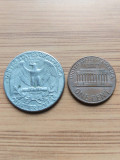 Lot 2 monede USA anul 1973, America de Nord
