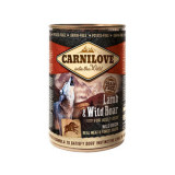 Carnilove, Miel și Mistreț, Conservă hrană umedă fără cereale c&acirc;ini, (&icirc;n aspic), 400g