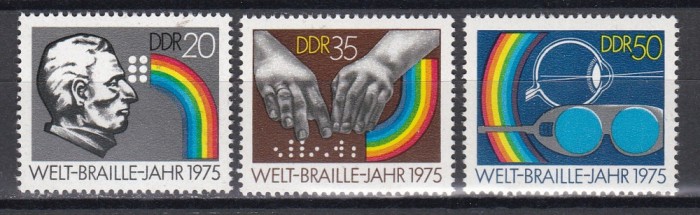 Germania RDG 1975 - 150 de ani de la scrierea &icirc;n braille, MNH