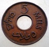 B.595 PALESTINA 5 MILS 1944