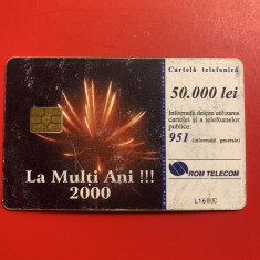 Cartela telefonică de colecție La mulți ani 2000