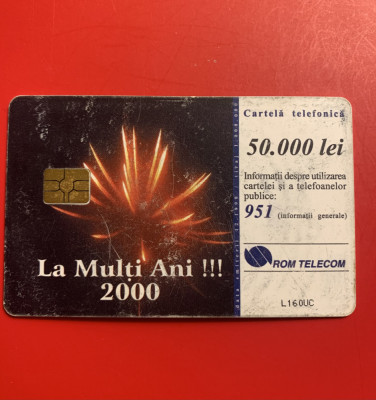 Cartela telefonică de colecție La mulți ani 2000 foto