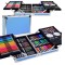 Set de pictura si desen pentru copii WePro Store, 145 de piese, Cutie Metalica, 3 ani +, Albastru