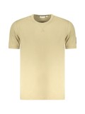 Calvin Klein Jeans Tricou BADGE REGULAR TEE barbati, cu logo brodat, Regular fit, Bej, M, 2XL, L, XL