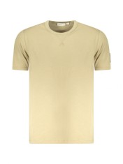 Calvin Klein Jeans Tricou BADGE REGULAR TEE barbati, cu logo brodat, Regular fit, Bej, L