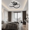 Lustra LED 84W, spirale, culoare corp negru, telecomanda, aplicatie telefon, lumina/rece/calda/neutra, intensitate reglabila, diametru 48CM