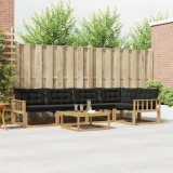 vidaXL Set de canapele de exterior 6 pcs Alb și negru 79 x 79 x 37 cm 3388706