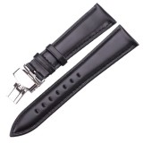Cumpara ieftin Curea ceas piele neagra DEPLOYANT 12mm 14 mm 16 mm 18 mm 20 mm 22 mm 24 mm C049, Time Veranda